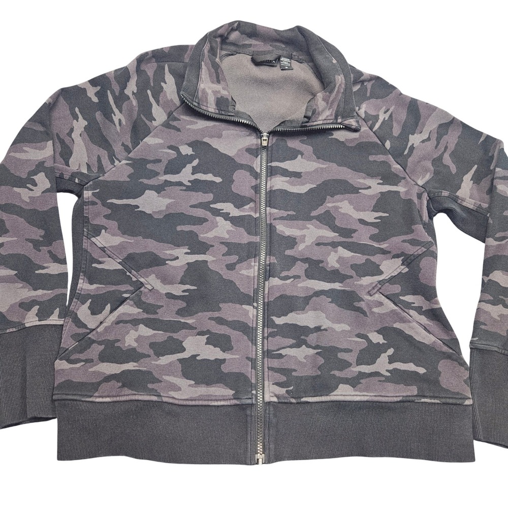 Athleta Camo Full Zip Jacket Fleece Lined Womens 1X Active Athleisure Athletic‎
